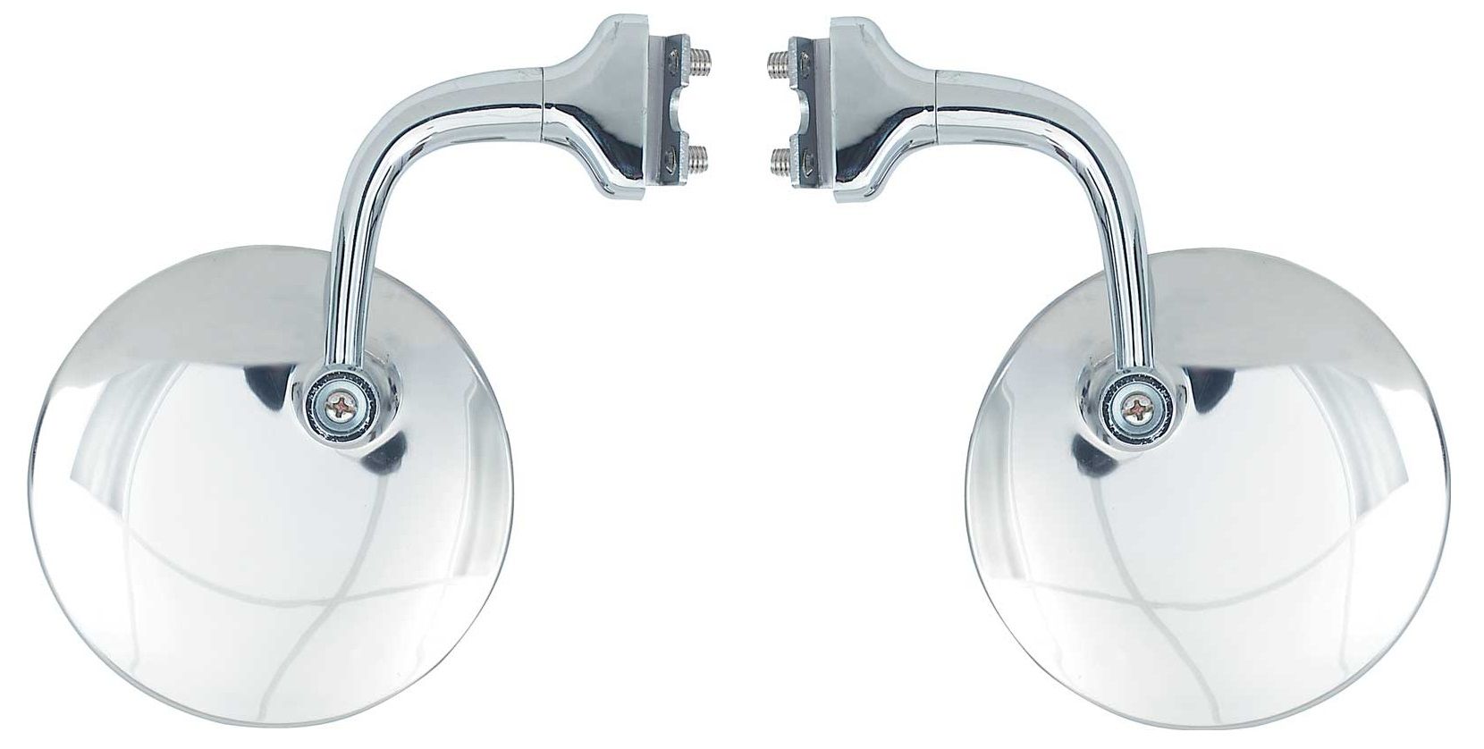 4" Curved Arm Peep Side Door Mirror Outside Rearview Hot Street Rat Rod