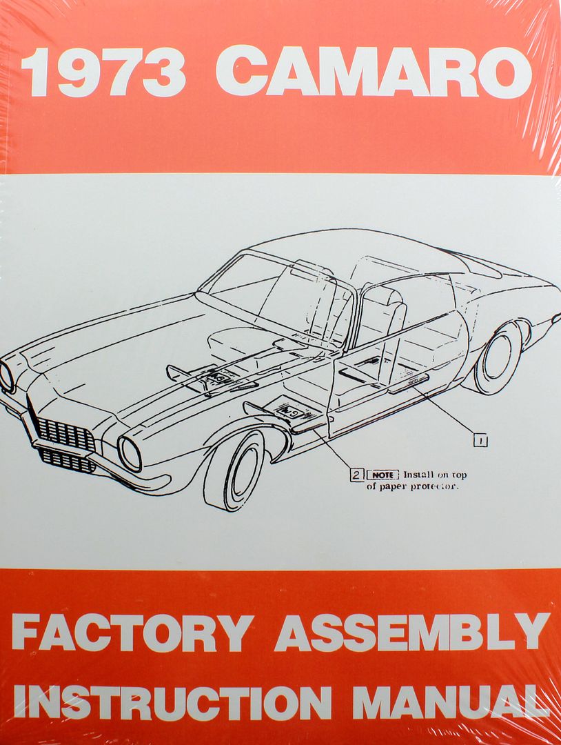 73 Chevy Camaro Factory Assembly Manual Guide Book 1973