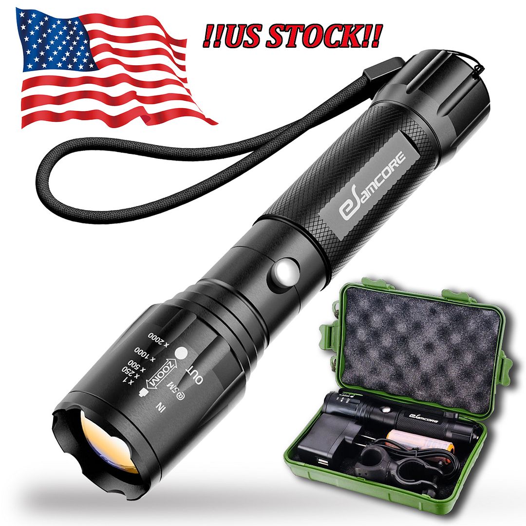 MINI TORCIA Cree XPE Q5 300 Lm LED 7w lampeggiante e ZOOM jogging