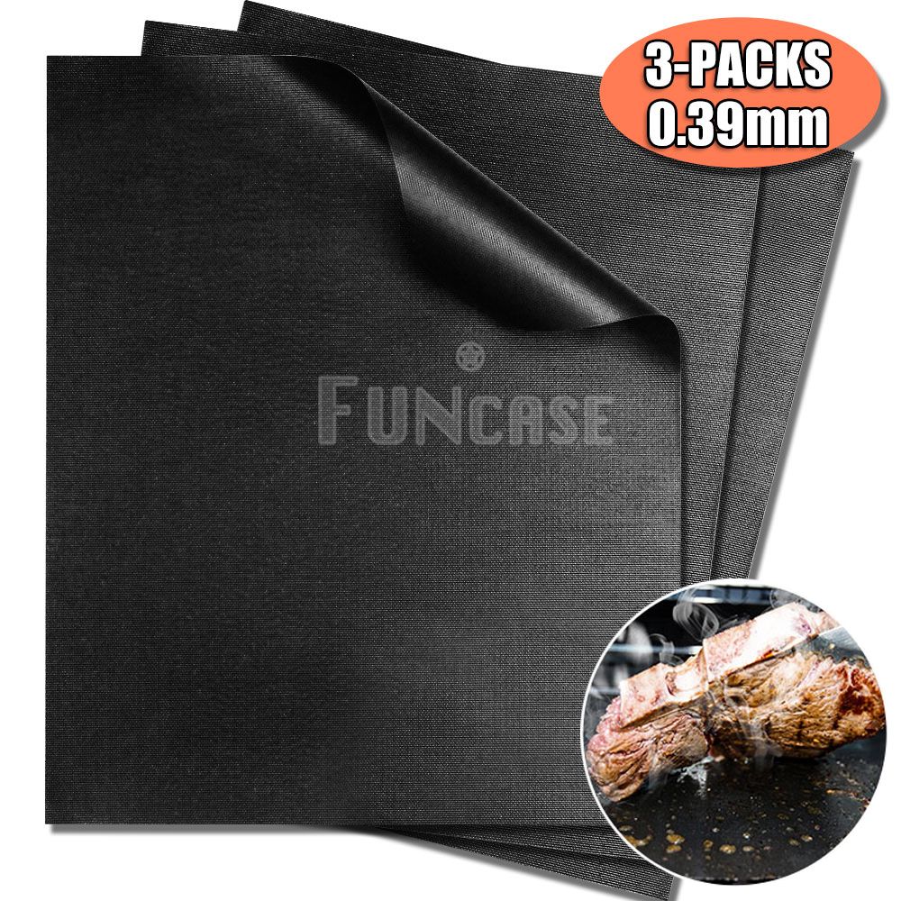 Bbq Grill Mat Set Of 3 Nonstick Grilling Mats Reusable Pad